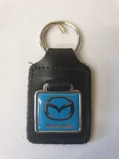 MAZDA MOTOR CAR VEHICLES AUTOMOTIVE COLLECTIBLE KEY FOB KEY RING LEATHER
