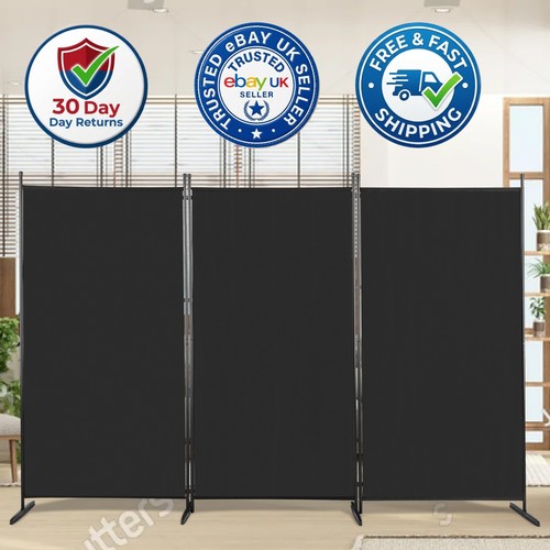 6ft folding room divider black - room,