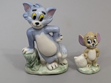 VINTAGE Wade England Tom & Jerry Ceramic Figurines Set - 1970s MGM Cartoon