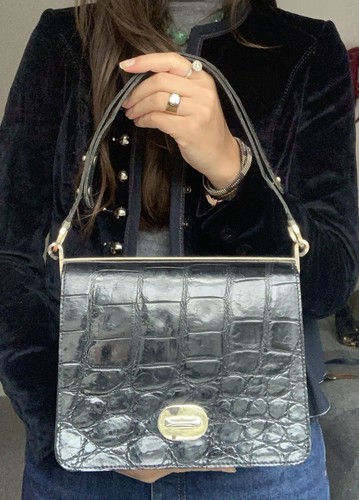 Vtg s black leather - vtg, 40's/50's