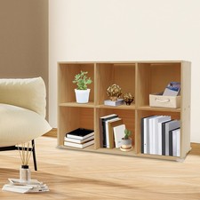 Solid Wood Bookcase with 6
