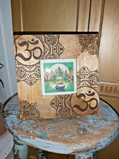 SMALL INDIAN HANDMADE MANGO WOOD PHOTO FRAME - MANDALA
