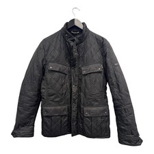 Men's BARBOUR Ariel Polar Quilt Black Zip Through Casual Jacket M W20 