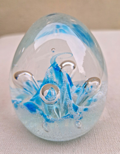 Vintage blue egg - egg, paperweight