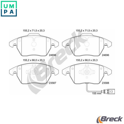 Brake pad set disc - disc, 24696