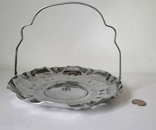 Vintage chromed cake display - vintage,