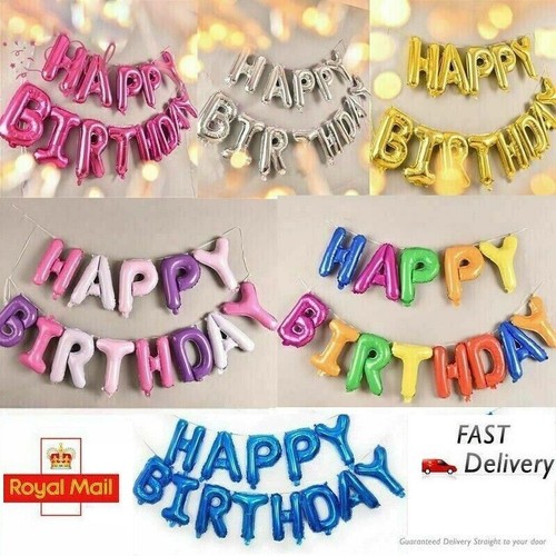 Happy birthday balloons banner - happy,