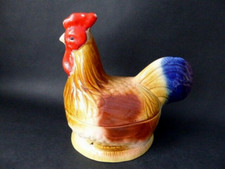 Vintage Novelty Ceramic Chicken Pate Dish By Michel Caugant
