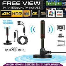 UK Best Portable TV Magnetic HD Freeview Aerial DAB/FM Indoor Outdoor Ariel