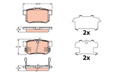 GDB3516 TRW BRAKE PAD SET