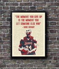 Kobe Bryant Pop Art Print Inspirational Quote Poster NBA Basketball Gift Idea