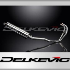 KAWASAKI GPZ500S  FULL 2-1 EXHAUST SYSTEM 450mm STAINLESS OVAL BSAU SILENCER