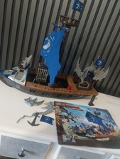 Vintage Rare Mega Bloks  Pirate Ship Dragons Metal Age  9613