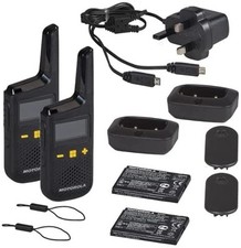 x 2 Motorola XT185 Two Way Radio PMR 446 Twin Pack Weatherproof IP54 