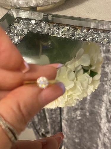 Ladies 18ct gold diamond ring - ladies,