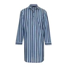 New Men's Champion Westminster Striped Poly/Cotton Nightshirt Nightwear