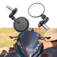For Kawasaki Ninja 400 650 7/8" Motorcycle Bar End Mirror Side Rearview Foldable