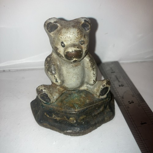 Vintage cast iron teddy bear - teddy,