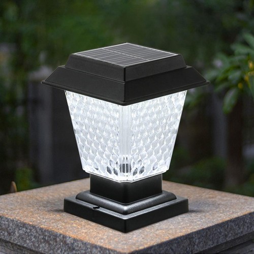 Black solar powered pillar - solar,