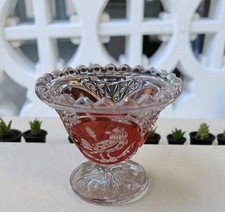 Vintage Hofbauer Lead Crystal Ruby Byrde Collection Bird Germany Bavaria Pretty.
