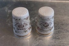 2 VINTAGE ROYAL DOULTON BRAMBLY HEDGE THIMBLES - SUMMER, SPRING