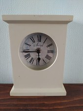 MODERN CREAM MANTEL CLOCK/SECRET GARDEN LYDNEY "WORKING"
