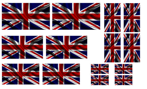 British flags 100 - flags, on