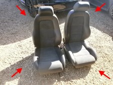 AUDI TT MK1 8N SUEDE BLACK LEATHER HEATED SEATS 65k miles GENUINE ORIGINAL OEM