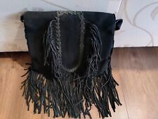 New Women's StylisH  Cross Body Bag With Real LEATHER BAG Adjustable Strap BLACK