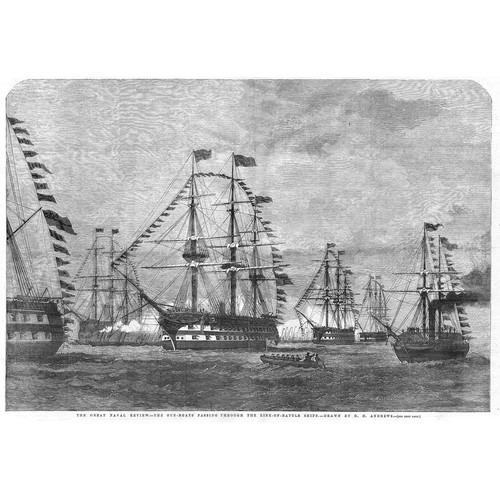 Naval review gun boats passing - review,