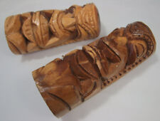 Pair Carved Wooden Tiki Statuettes