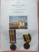 Ww1 medals carnie - carnie, scots