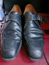 Charles Tyrwhitt Mens Black   Leather  monkstrap shoes leather Soles uk 10 G