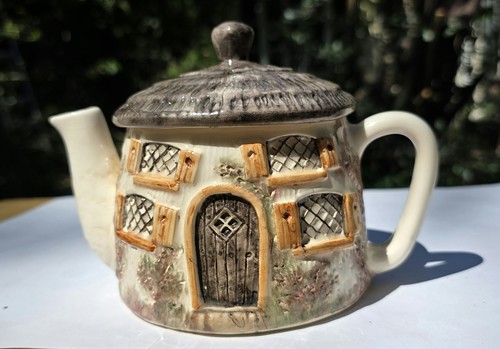 Vintage devon cottage teapot - vintage,