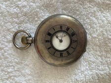 1908 Military Regimental Presentation Antique Silver Half Hunter Pocket Watch