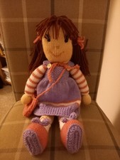 Hand Knitted Rag Doll 40cm