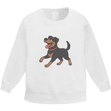 'Happy Rottweiler' Kid's Sweatshirt / Sweater / Jumper (KW057986)