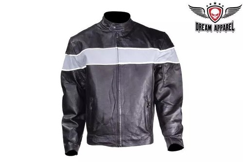 Leather black men vented - black,