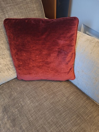 Red velvet scatter cushion - scatter,
