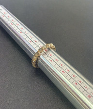 Vintage 9ct Gold Moonstone Eternity Ring 2.53g - 1 Stone Missing (1002)*