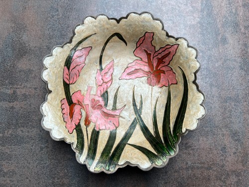 Vintage cloisonné brass - cloisonné, bowl