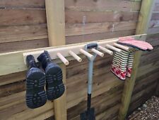 Welly wellington wellies wooden rack boot holder wall mounted shoe storage