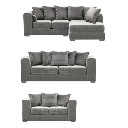 Ella grey corner plush - corner, velvet