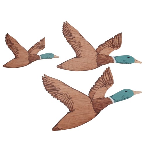 Wooden ducks wall decor - ducks, wood