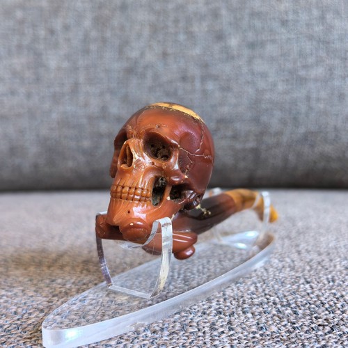 Antique finely carved skull - carved,