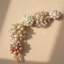 Faux Pearl Bracelet Gold Tone
