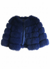 Royal Blue Real Thick Fox Fur