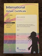 Girlguiding Ranger International Octant Certificate - Girl Guides/senior Section