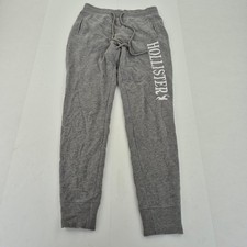 HOLLISTER Joggers XS Grey Women's Sweatpants Cotton Blend Drawstring Casual