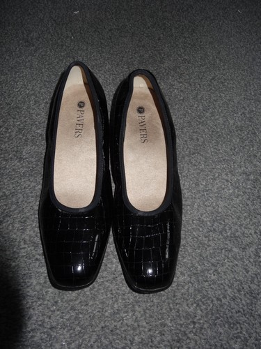 Pavers ladies black patent - ladies,